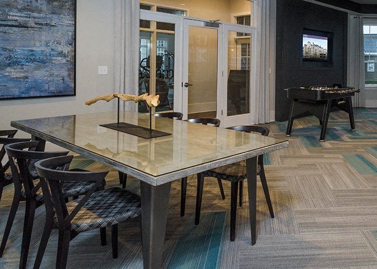 Game Room with Foosball Table at Abberly at Southpoint Apartment Homes by HHHunt, Virginia